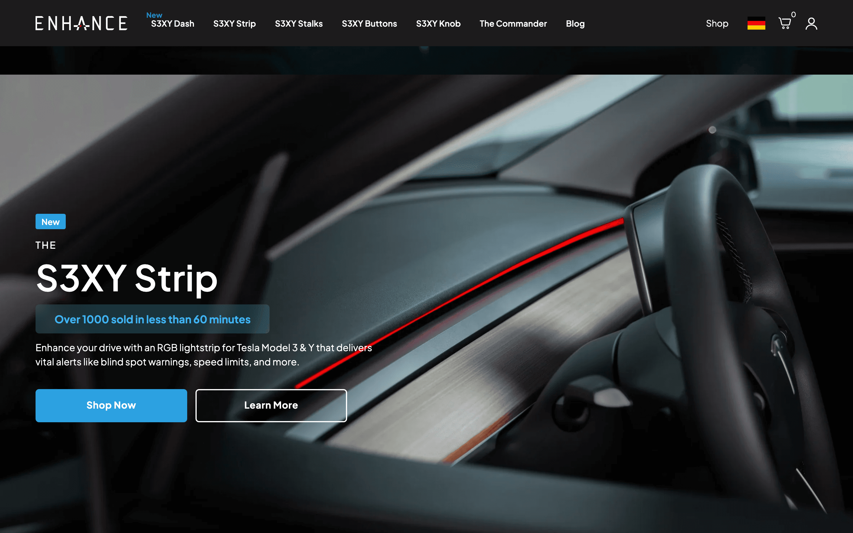 ENHauto homepage below the fold