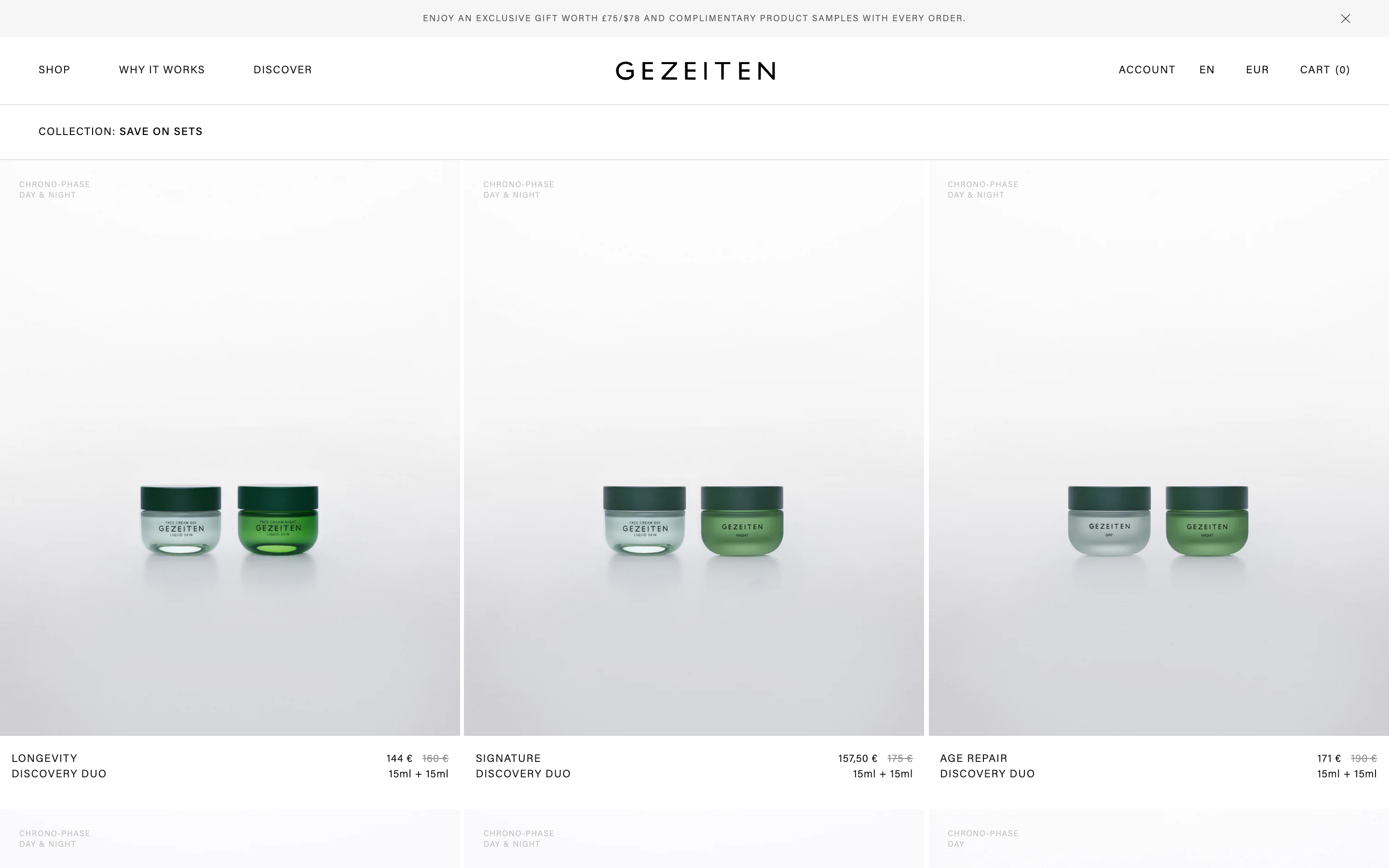 Gezeiten Collection-Seite mit Lazy-Loading