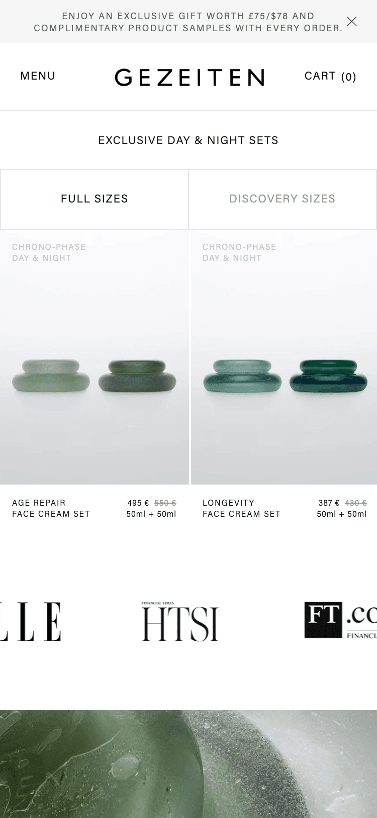 Gezeiten mobile storefront