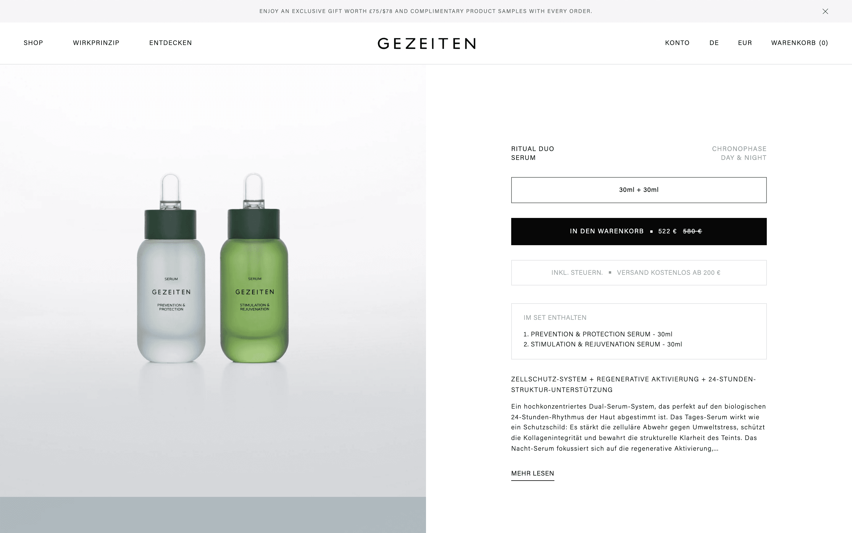 Gezeiten Serum Ritual Duo - product detail page