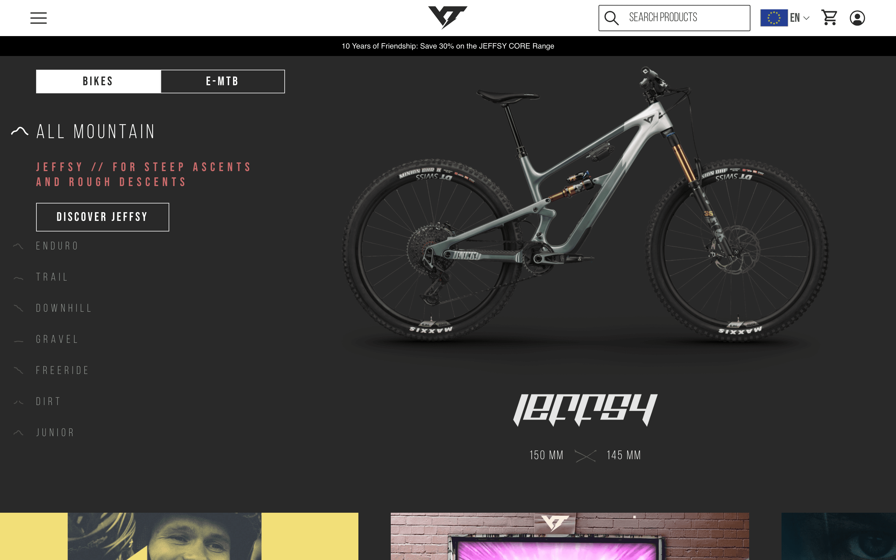 YT Industries "Choose Your Weapon" bike selector